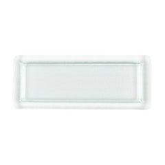 Turgla Fusion Glass 17.75" x 10" x h:0.75" Rectangular Clear Glass Platter