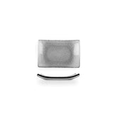 Turgla Fusion Glass 7.75" x 5" x h:0.75" Rectangular Charcoal Glass Platter