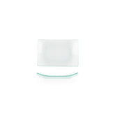 Turgla Fusion Glass 7.75" x 5" x h:0.75" Rectangular Clear Glass Platter