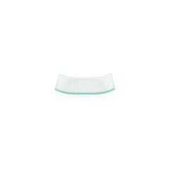 Turgla Fusion Glass 7.75" x 5" x h:0.75" Rectangular Clear Glass Platter