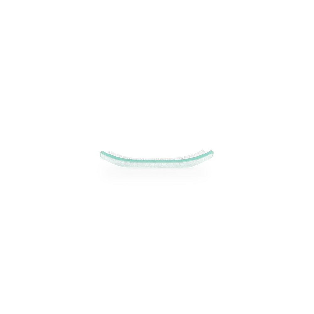 Turgla Fusion Glass 7.75" x 5" x h:0.75" Rectangular Clear Glass Platter