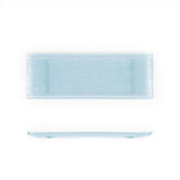 Turgla Fusion Glass 13.75" x 5" x h:0.5" Rectangular Blue Glass Platter