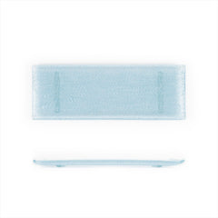 Turgla Fusion Glass 13.75" x 5" x h:0.5" Rectangular Blue Glass Platter