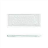 Turgla Fusion Glass 13.75" x 5" x h:0.5" Rectangular Clear Glass Platter
