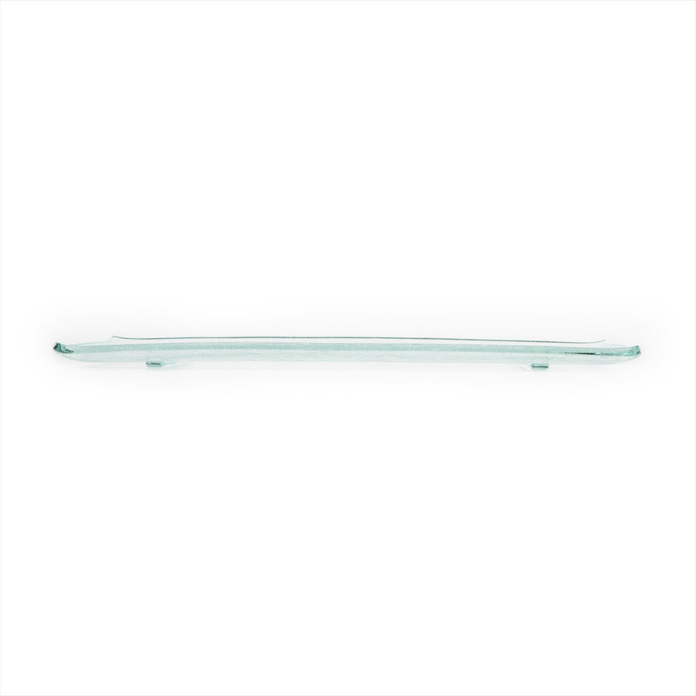 Turgla Fusion Glass 13.75" x 5" x h:0.5" Rectangular Clear Glass Platter