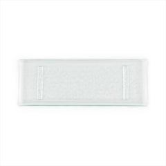Turgla Fusion Glass 13.75" x 5" x h:0.5" Rectangular Clear Glass Platter