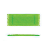 Turgla Fusion Glass 13.75" x 5" x h:0.5" Rectangular Green Glass Platter