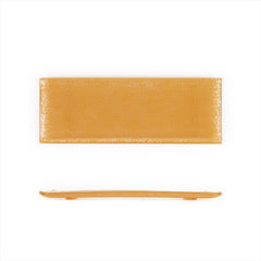 Turgla Fusion Glass 13.75" x 5" x h:0.5" Rectangular Orange Glass Platter