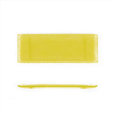 Turgla Fusion Glass 13.75" x 5" x h:0.5" Rectangular Yellow Glass Platter