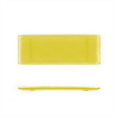Turgla Fusion Glass 13.75" x 5" x h:0.5" Rectangular Yellow Glass Platter