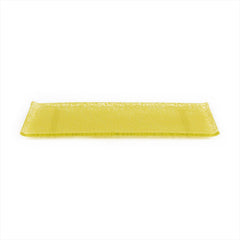 Turgla Fusion Glass 13.75" x 5" x h:0.5" Rectangular Yellow Glass Platter