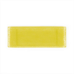 Turgla Fusion Glass 13.75" x 5" x h:0.5" Rectangular Yellow Glass Platter