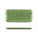 Turgla Fusion Glass 12.25" x 6" x h:1" Rectangular Agave Glass Platter