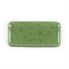 Turgla Fusion Glass 12.25" x 6" x h:1" Rectangular Agave Glass Platter