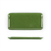 Turgla Fusion Glass 12.25" x 6" x h:1" Rectangular Basil Glass Platter