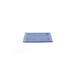 Turgla Fusion Glass 8.5" x 5.75" Rectangular Blue Glass Plate