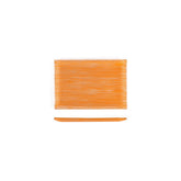 Turgla Fusion Glass 8.5" x 5.75" Rectangular Orange Glass Plate
