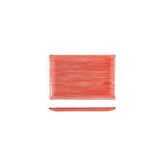 Turgla Fusion Glass 8.5" x 5.75" Rectangular Red Glass Plate