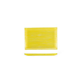 Turgla Fusion Glass 8.5" x 5.75" Rectangular Yellow Glass Plate