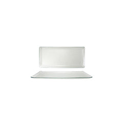 Turgla Fusion Glass 18" x 8" x h:1" Rectangular Clear Glass Platter
