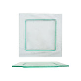 Turgla Fusion Glass 8.75" x 8.75" Square Clear Glass Plate
