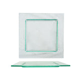 Turgla Fusion Glass 17.75" x 17.75" x h:0.5" Square Clear Glass Platter