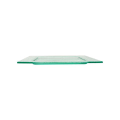 Turgla Fusion Glass 17.75" x 17.75" x h:0.5" Square Clear Glass Platter