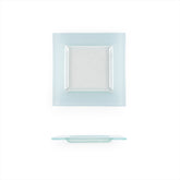 Turgla Fusion Glass 6" x 6" Square Blue Glass Plate