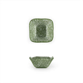 Turgla Fusion Glass 2.25" x 2.25" x h:1.5" 2 oz. Square Green Glass Ramekin