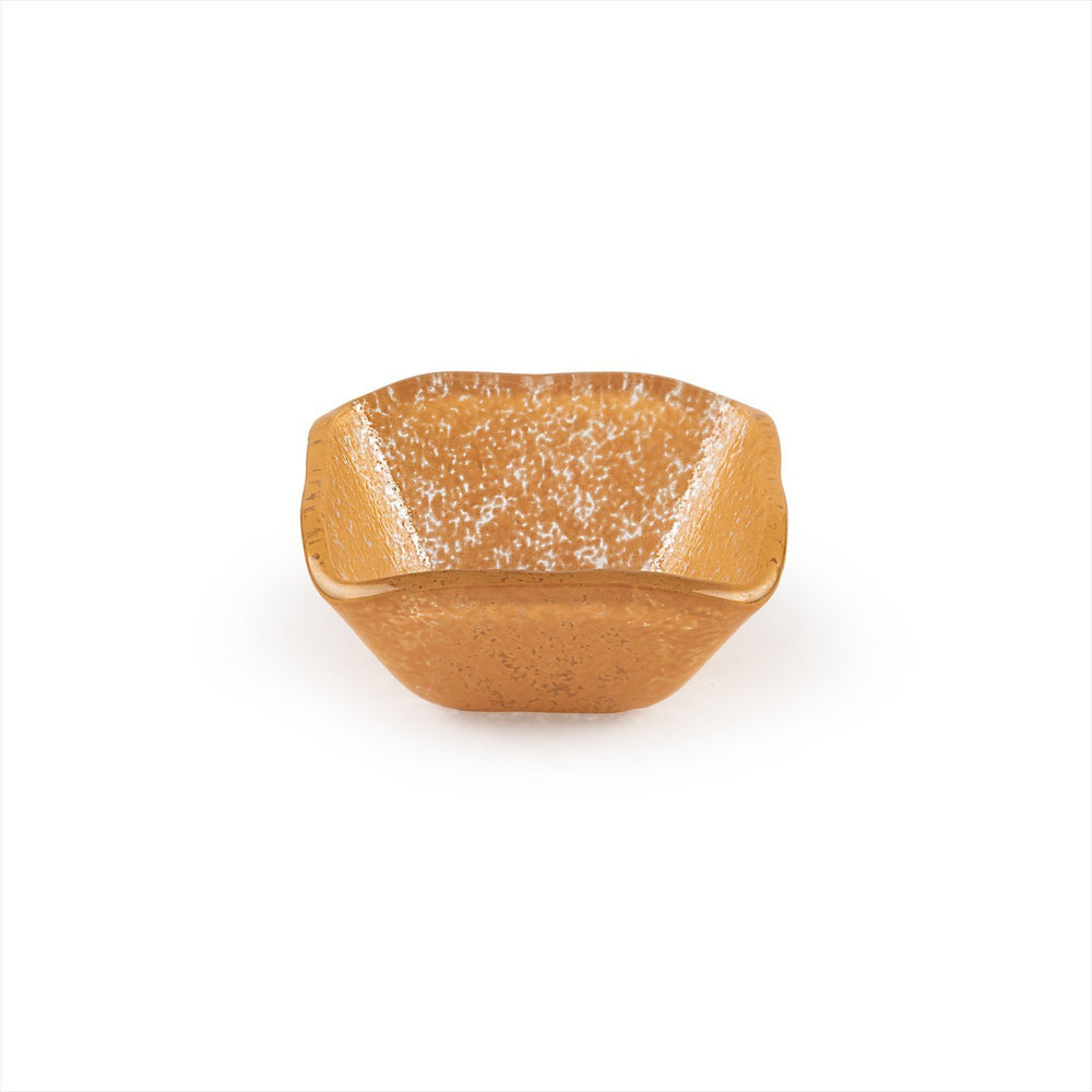 Turgla Fusion Glass 2.25" x 2.25" x h:1.5" 2 oz. Square Orange Glass Ramekin