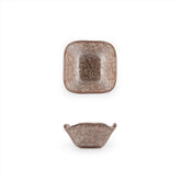 Turgla Fusion Glass 2.25" x 2.25" x h:1.5" 2 oz. Square Pink Purple Glass Ramekin