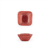 Turgla Fusion Glass 2.25" x 2.25" x h:1.5" 2 oz. Square Red Glass Ramekin