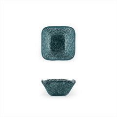 Turgla Fusion Glass 2.25" x 2.25" x h:1.5" 2 oz. Square Blue Glass Ramekin
