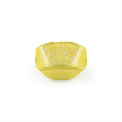 Turgla Fusion Glass 2.25" x 2.25" x h:1.5" 2 oz. Square Yellow Glass Ramekin
