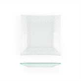 Turgla Fusion Glass 6.25" x 6" Square Clear Glass Plate