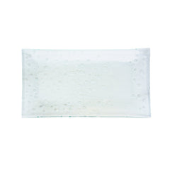 Turgla Fusion Glass 14" x 7" x h:0.75" Rectangular Clear Glass Platter