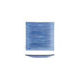 Turgla Fusion Glass 7.75" x 7.75" Square Blue Glass Plate