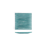 Turgla Fusion Glass 7.75" x 7.75" Square Blue Glass Plate