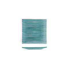 Turgla Fusion Glass 7.75" x 7.75" Square Blue Glass Plate