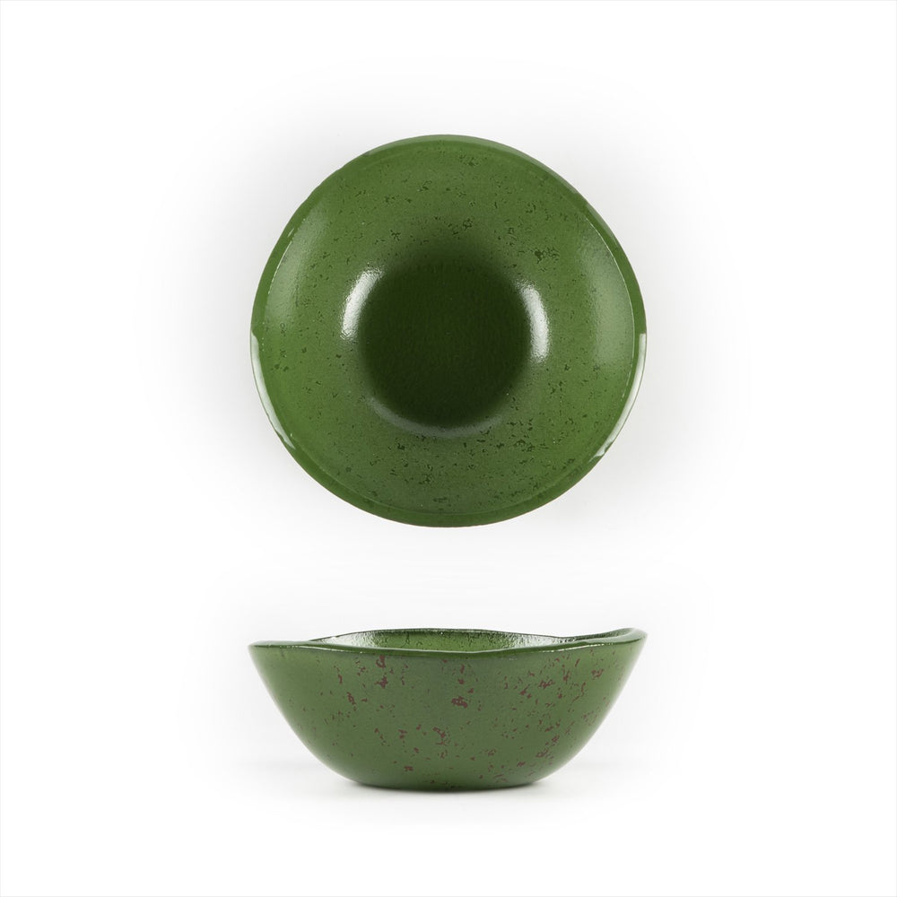 Turgla Fusion Glass dia.5.5" h:2" 14 oz. Round Basil Glass Bowl