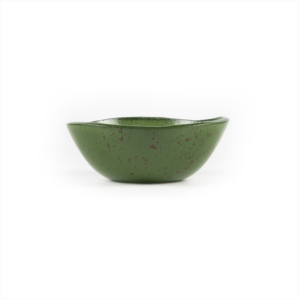 Turgla Fusion Glass dia.5.5" h:2" 14 oz. Round Basil Glass Bowl