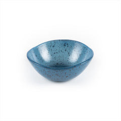 Turgla Fusion Glass dia.5.5" h:2" 14 oz. Round Blue Glass Bowl