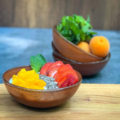 Turgla Fusion Glass dia.5.5" h:2" 14 oz. Round Paprika Glass Bowl