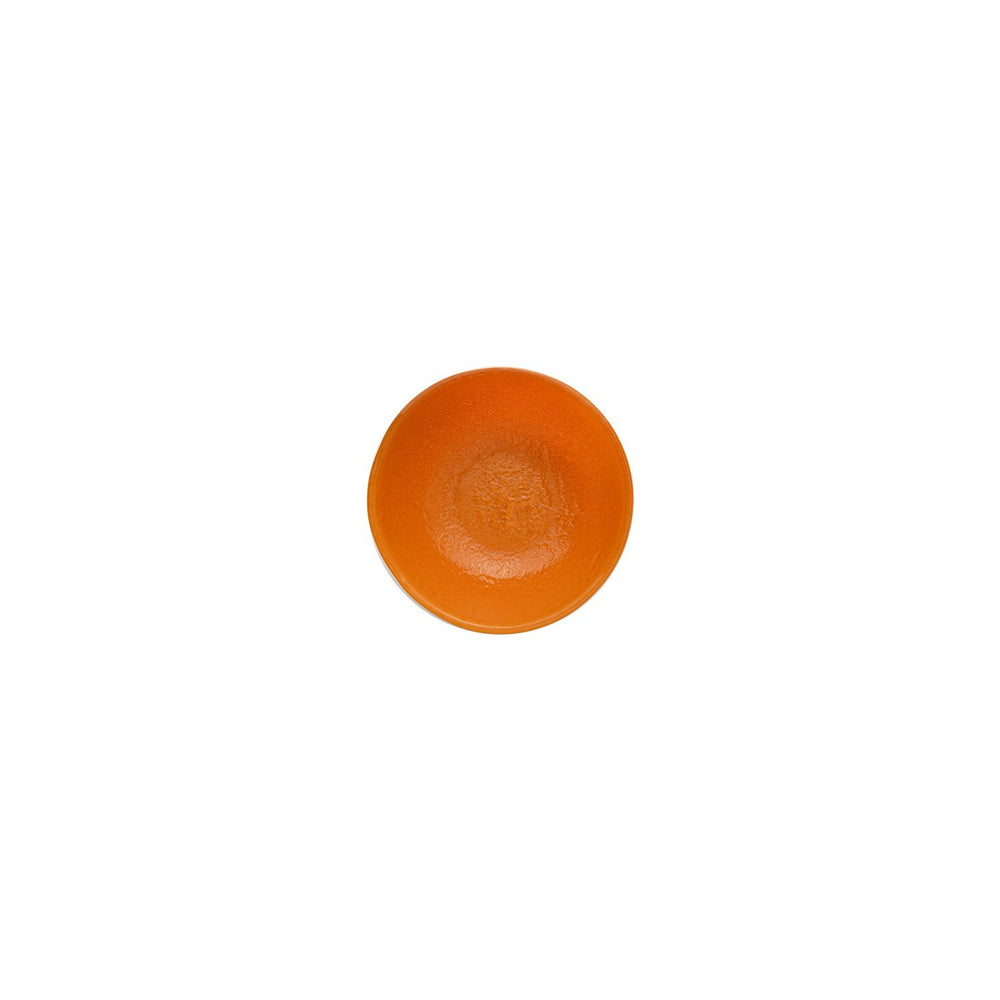 Turgla Fusion Glass dia.5.5" h:2" 14 oz. Round Turmeric Glass Bowl