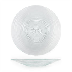 Turgla Fusion Glass dia.17.75" h:3" 4.5 qt. Round Clear Glass Bowl