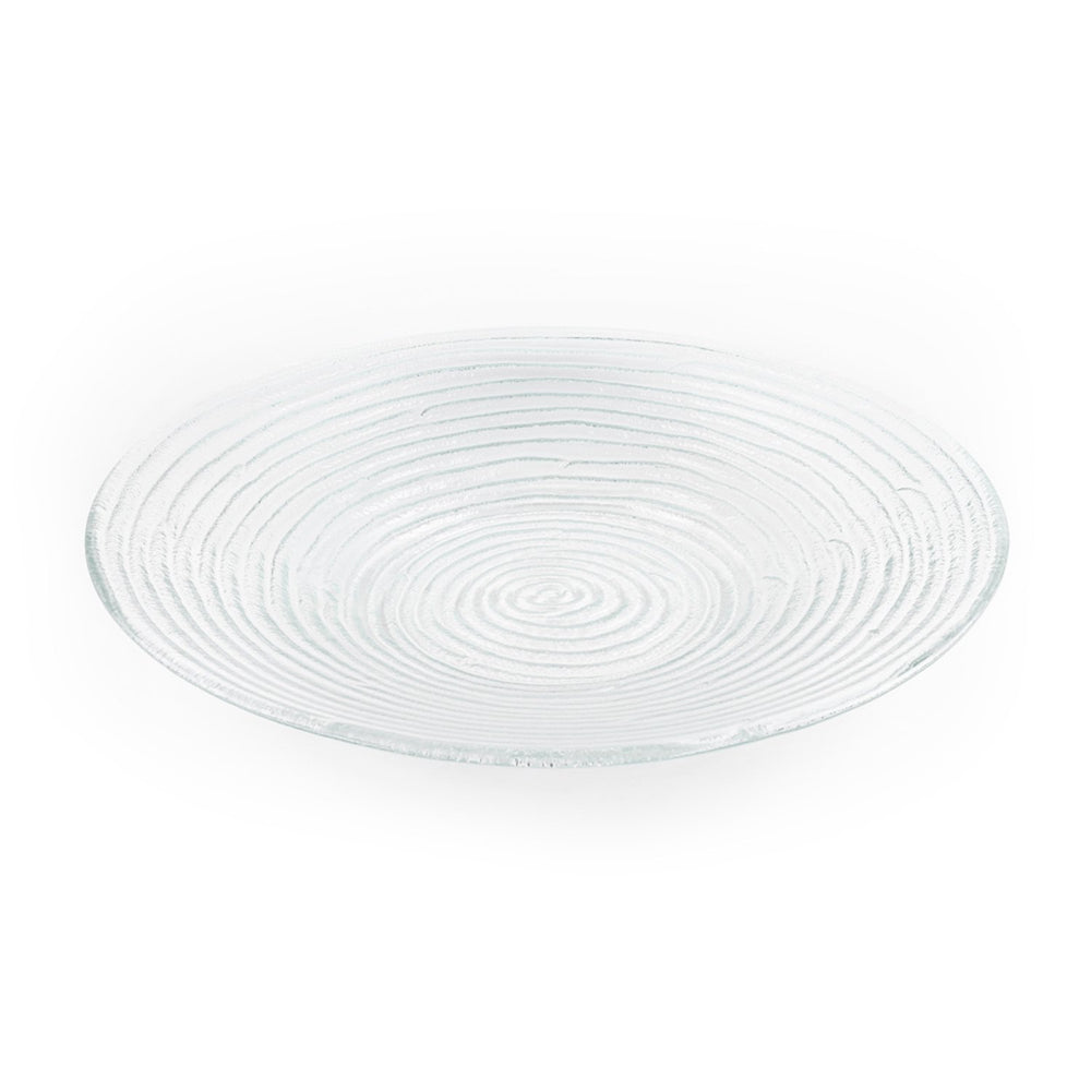 Turgla Fusion Glass dia.17.75" h:3" 4.5 qt. Round Clear Glass Bowl