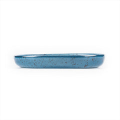 Turgla Fusion Glass dia.9.5" Round Blue Glass Plate