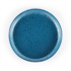 Turgla Fusion Glass dia.9.5" Round Blue Glass Plate
