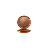Turgla Fusion Glass dia.9.5" Round Paprika Glass Plate