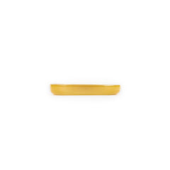 Turgla Fusion Glass dia.9.5" Round Turmeric Glass Plate